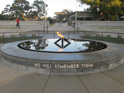 Eternal Flame, Perth, Australia (West-East)