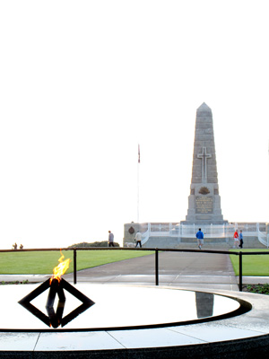 War memorial & Eternal Flame, Perth, Australia (West-East)