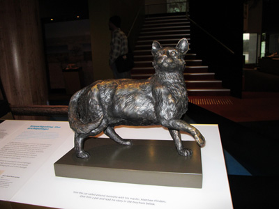 Statue of Matthew Flinders' Cat, Canberra, Australia (West-East)
