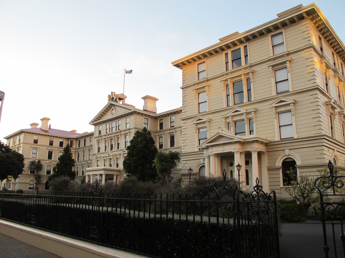 Wellington, Old Government Buildings Wood styled to look like stone!
