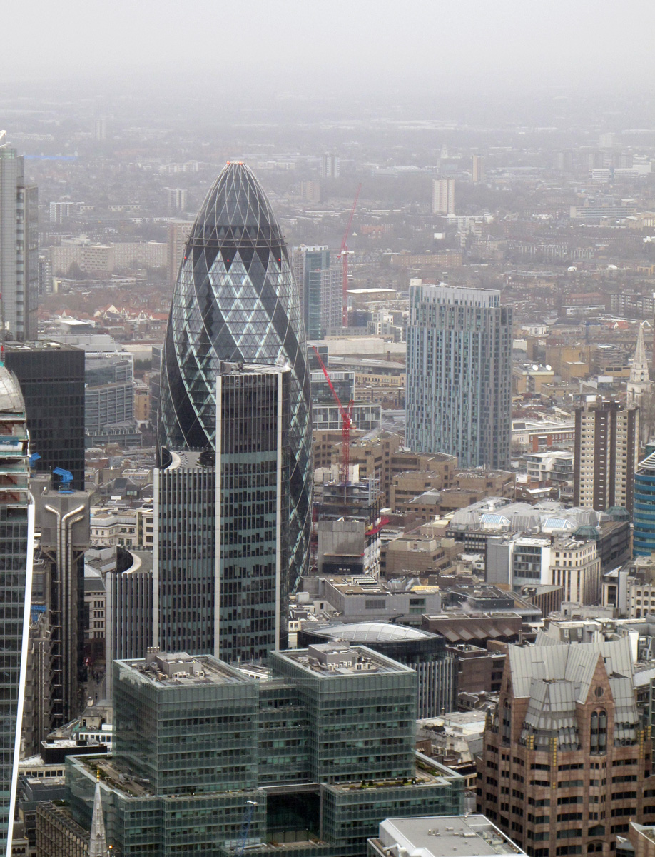 London, Gherkin, from The Shard