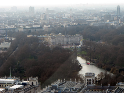 Buckingham Palace, from the London Eye, UK 2013