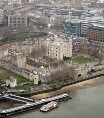 Tower of London, from The Shard, UK 2013