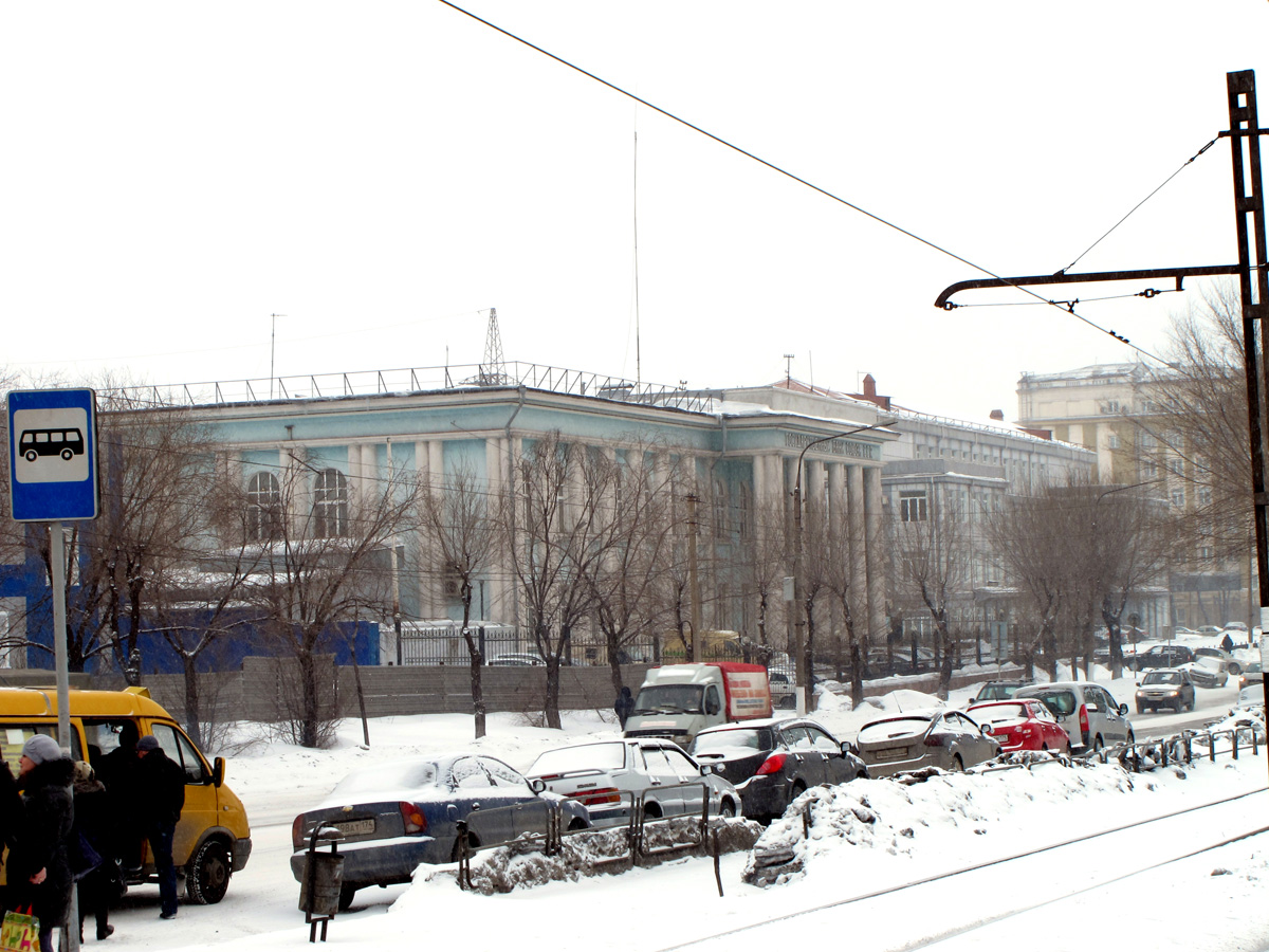 Magnitogorsk: Other, Grand 1930s building near steelworks gates.
