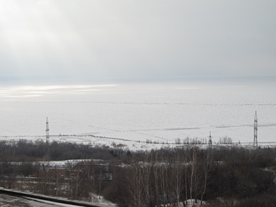 The frozen Volga, Ulyanovsk, 2013 Volga Cities