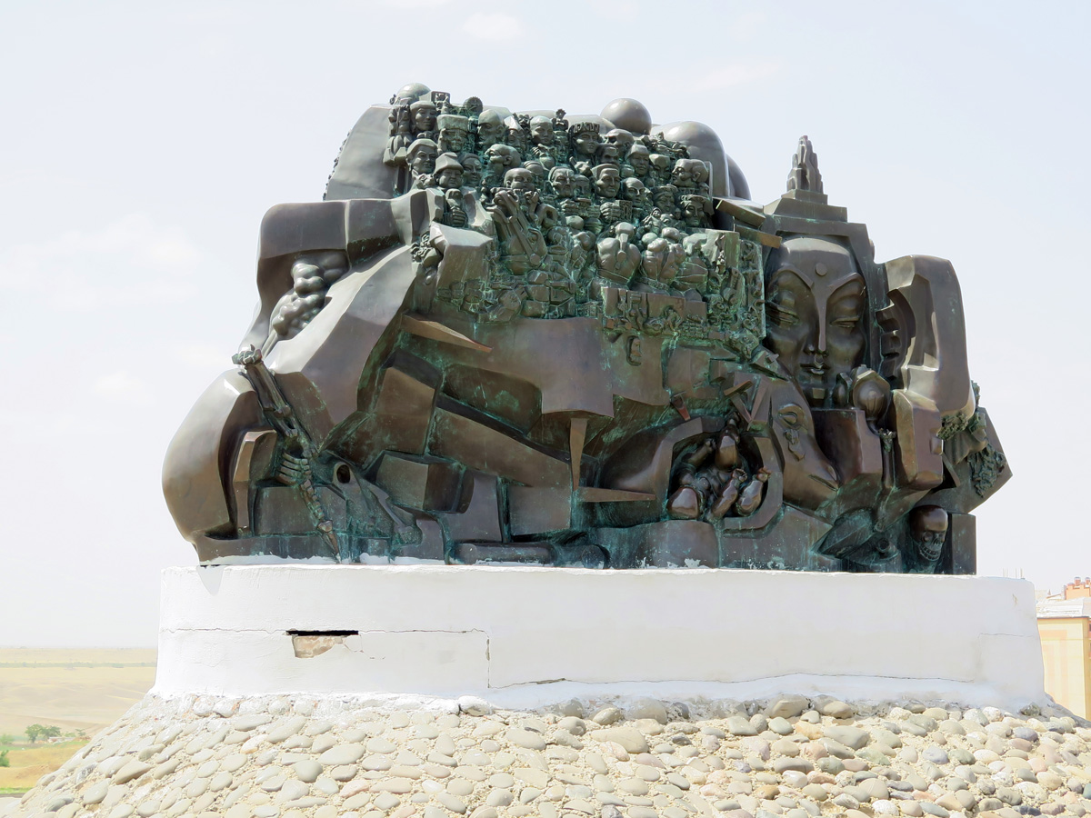 Around Elista, Monument to Exile and Return