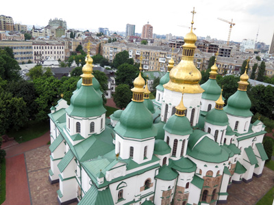 St Sophia from Bell Tower, Kiev, Ukraine 2014