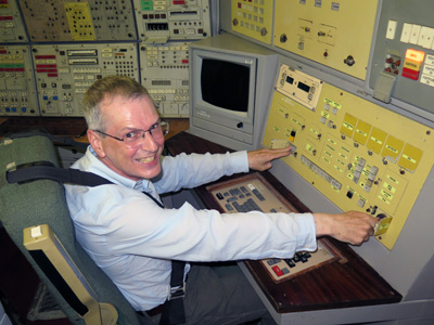 Scotsman operates launch controls, Pervomaisk, Ukraine 2014