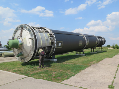 SS-18 "Satan" ICBM Never actually deployed at Pervoma, Pervomaisk, Ukraine 2014