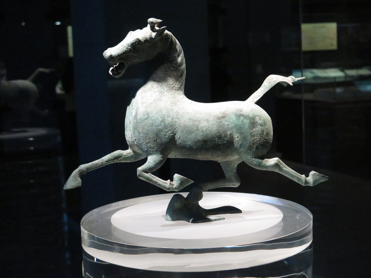 Lanzhou, Bronze Galloping Horse.  1st-3rd c. Now a symbol of Lanzhou