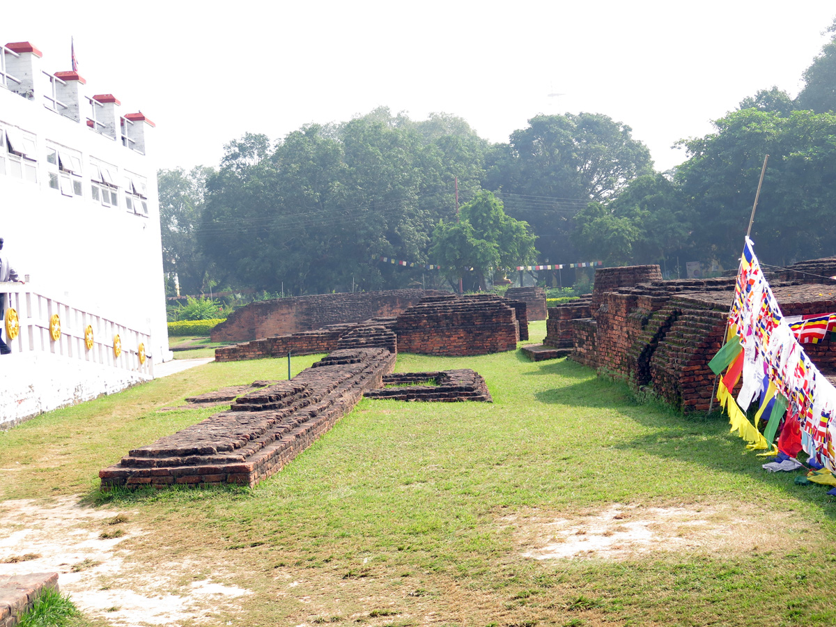 Lumbini, Fragments of ancient temples