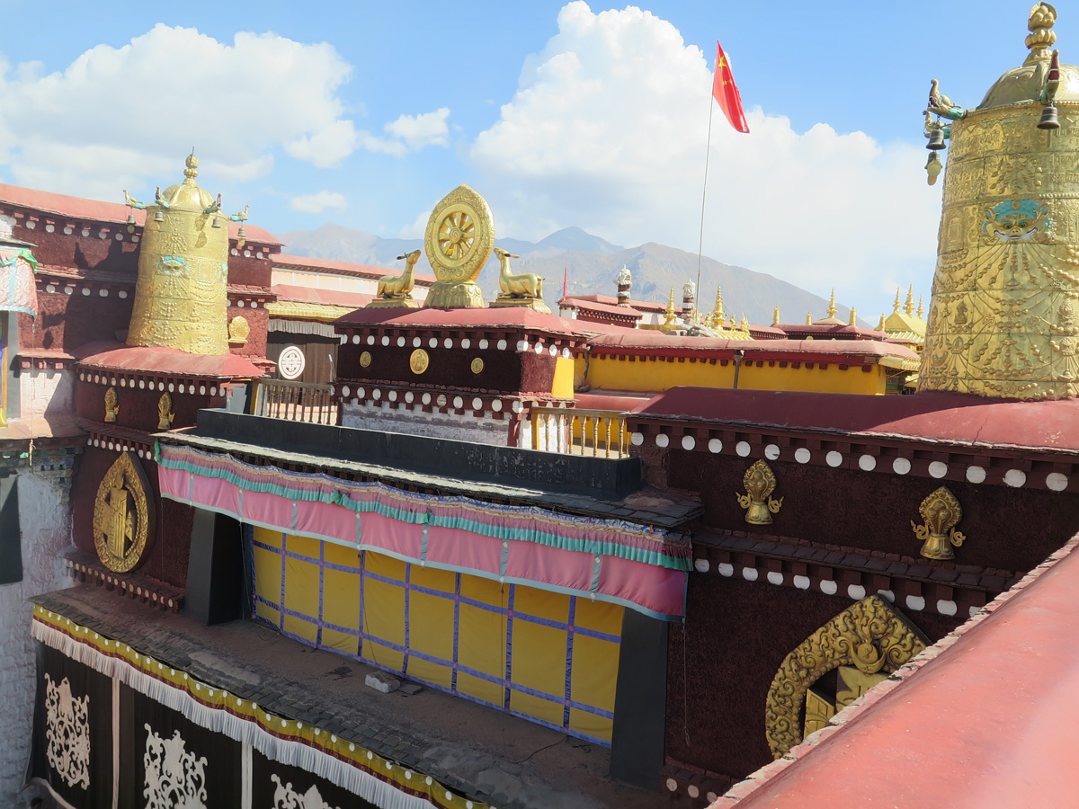 Barkhor Square and Jokhang Temple, Jokhang Entrance, from roof