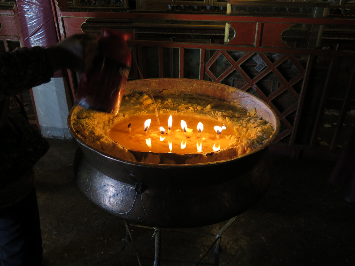 Drepung Monastery, Yak butter candles