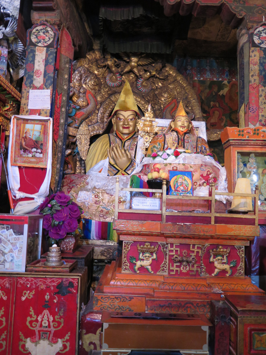 Drepung Monastery, Drepung Monastery: Note swastikas