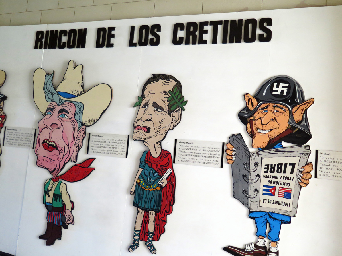 Museo de la Revolucion, Parodies of US Presidents With thanks for "consolidating the revolution"