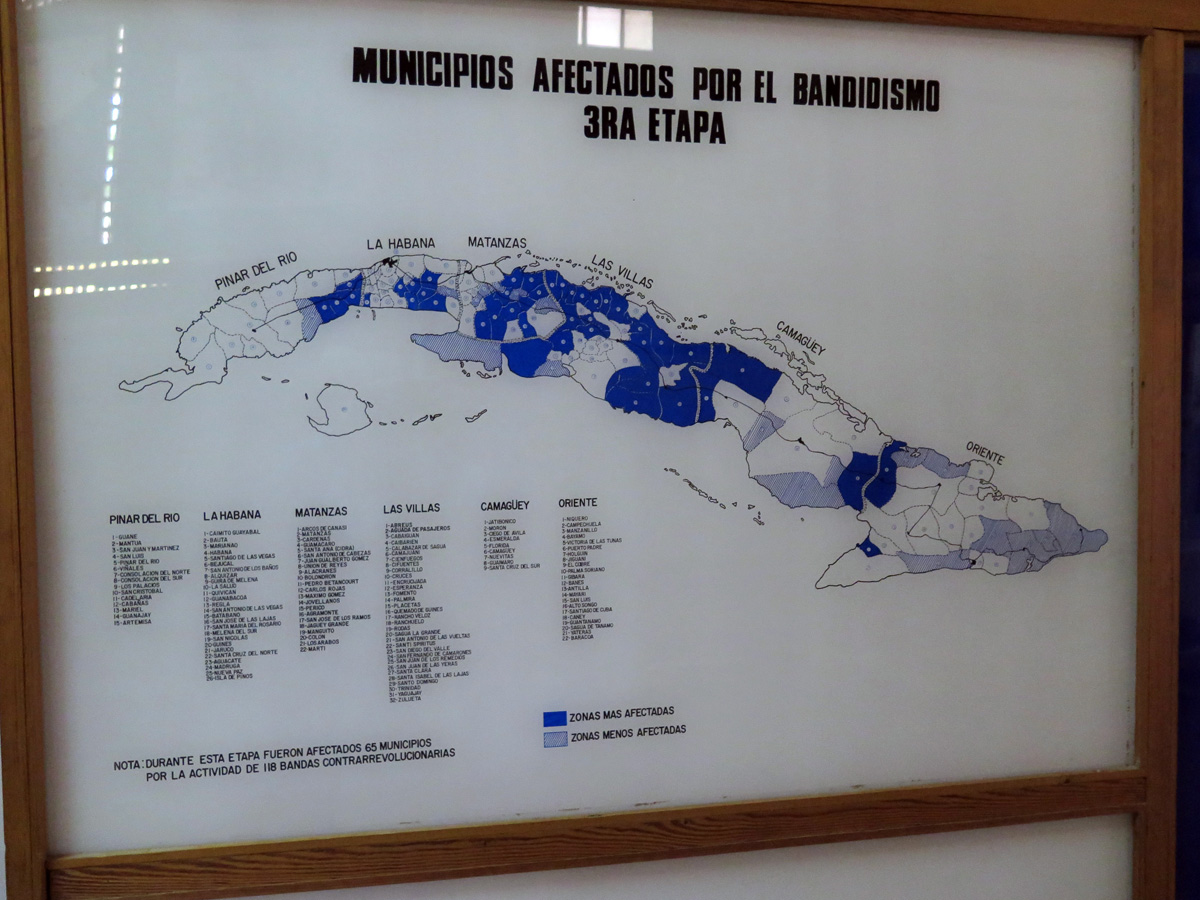 Museum of the Struggle Against the Bandits, Areas affected by "the bandits"