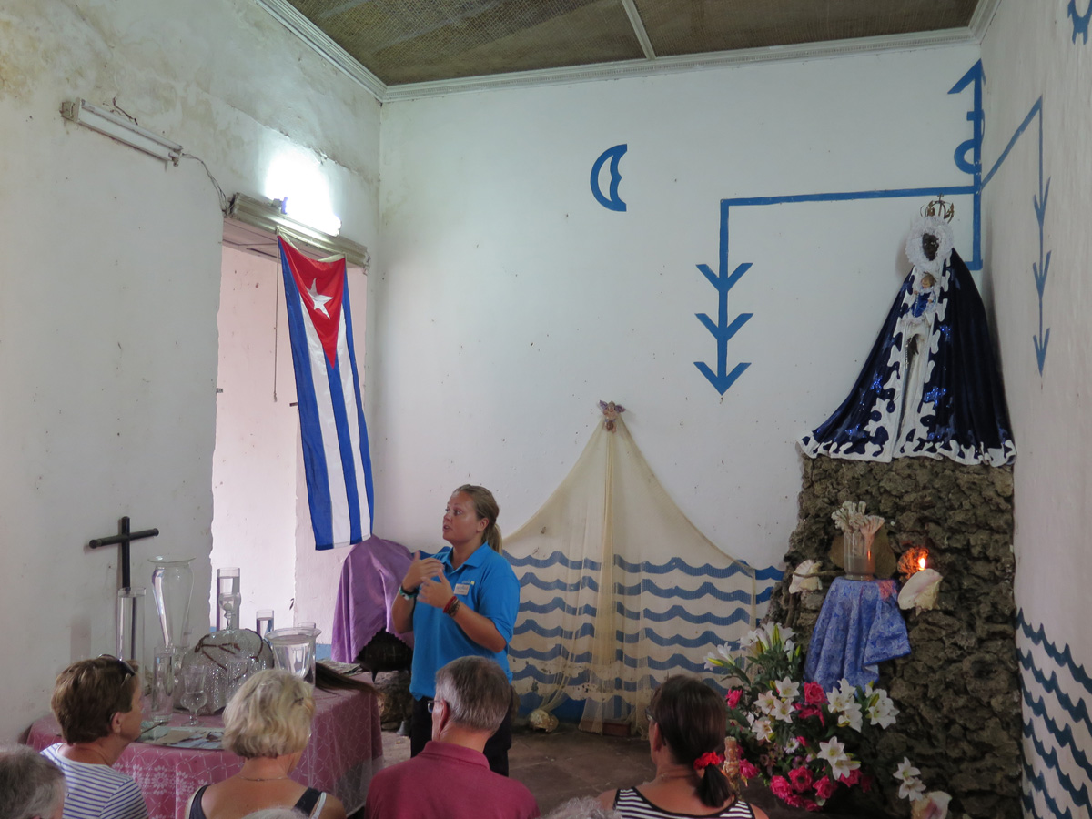 Trinidad, Odd Santeria Temple Black Madonna is also the Sea Goddess