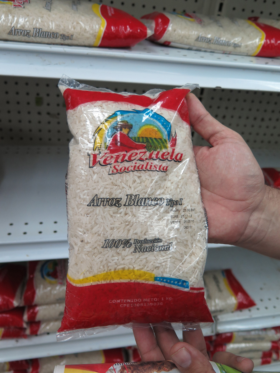 Caracas, Government supermarket: Venezuela socialist rice