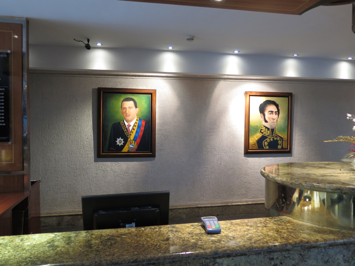 Caracas, Behind the desk at a government Hotel