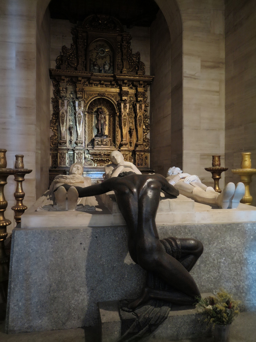 Caracas, Bolivar family chapel Kneeling figure represents the great man himself