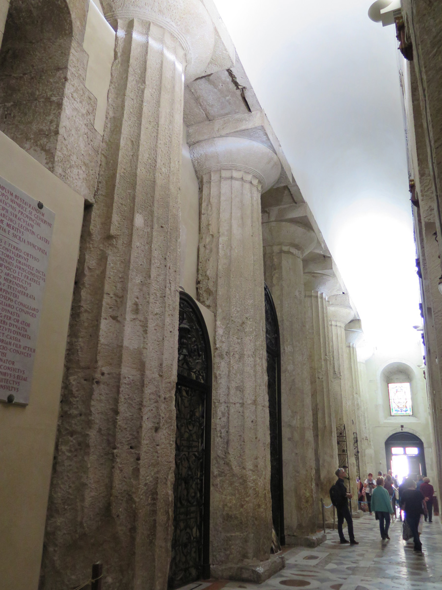 Syracuse, Palermo cathedral Pillars from Temple of Athena