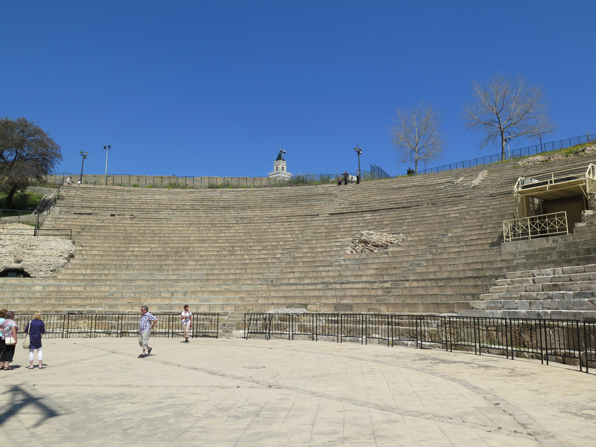 Carthage, Roman Theatre, <i>heavily</i> restored.