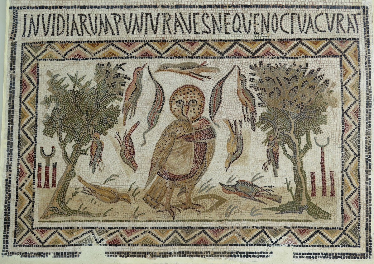 El Jem Museum, Owl signifying victory over the envious