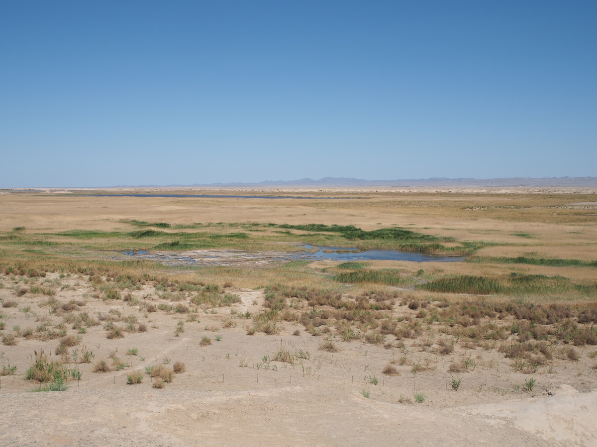 Dunhuang: Yumen Guan, Small Fangpan: From dry Gobi to sudden wetlands