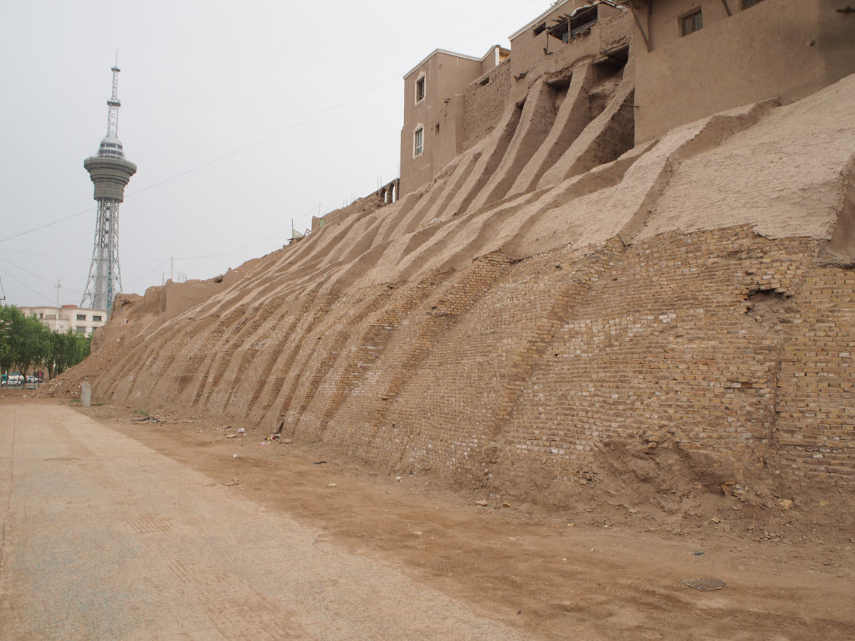 Kashgar: Ancient City Walls, Partly (?) restored walls