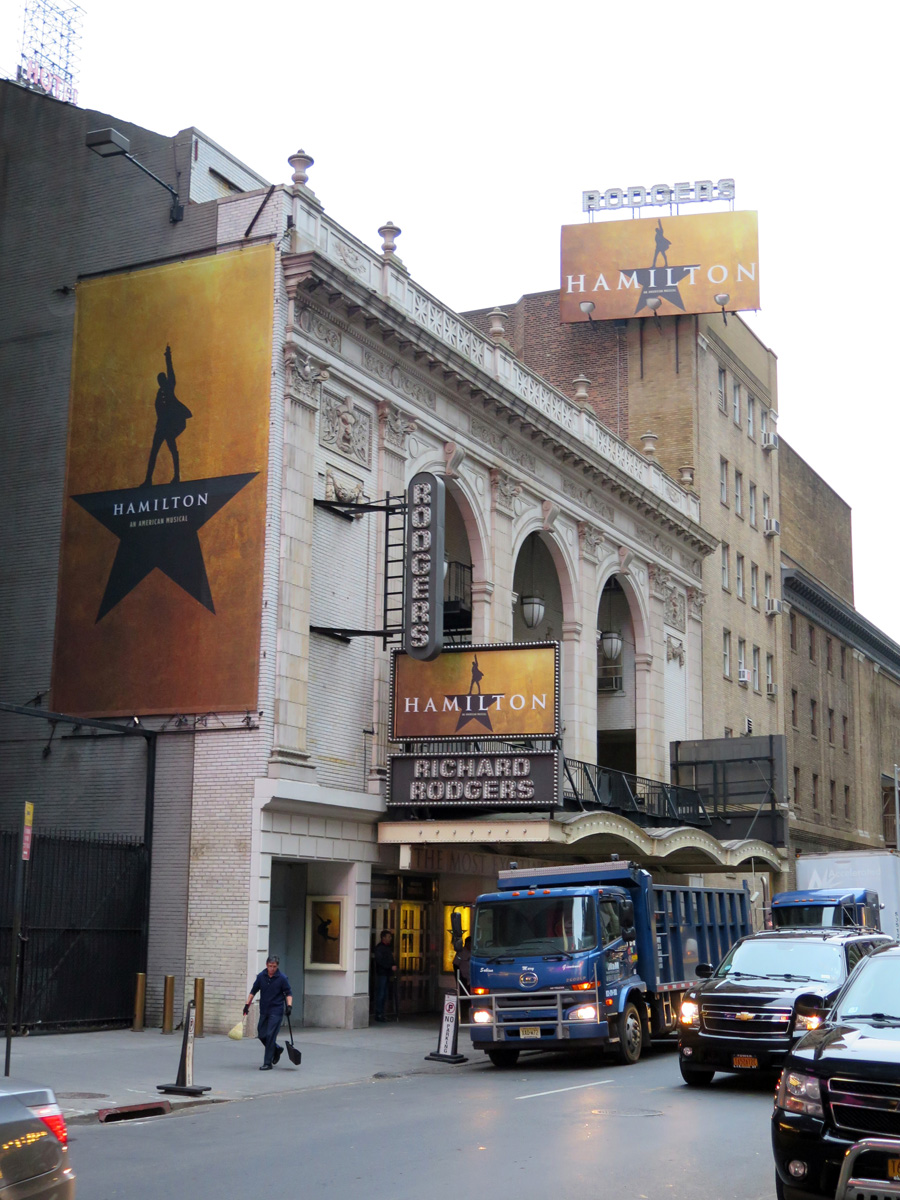 Around New York, "Hamilton" at the Richard Rogers Theater