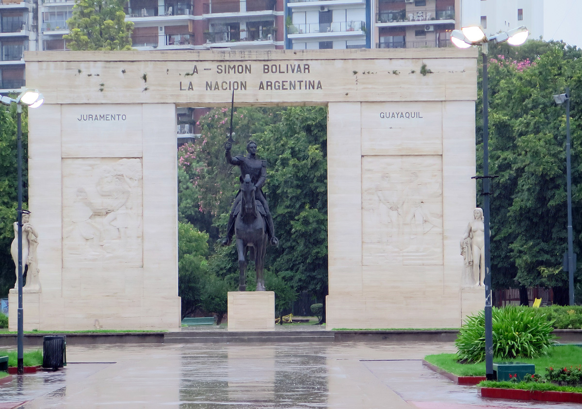 Buenos Aires, Simon Bolivar in Buenos Aires In the rain, unfortunately
