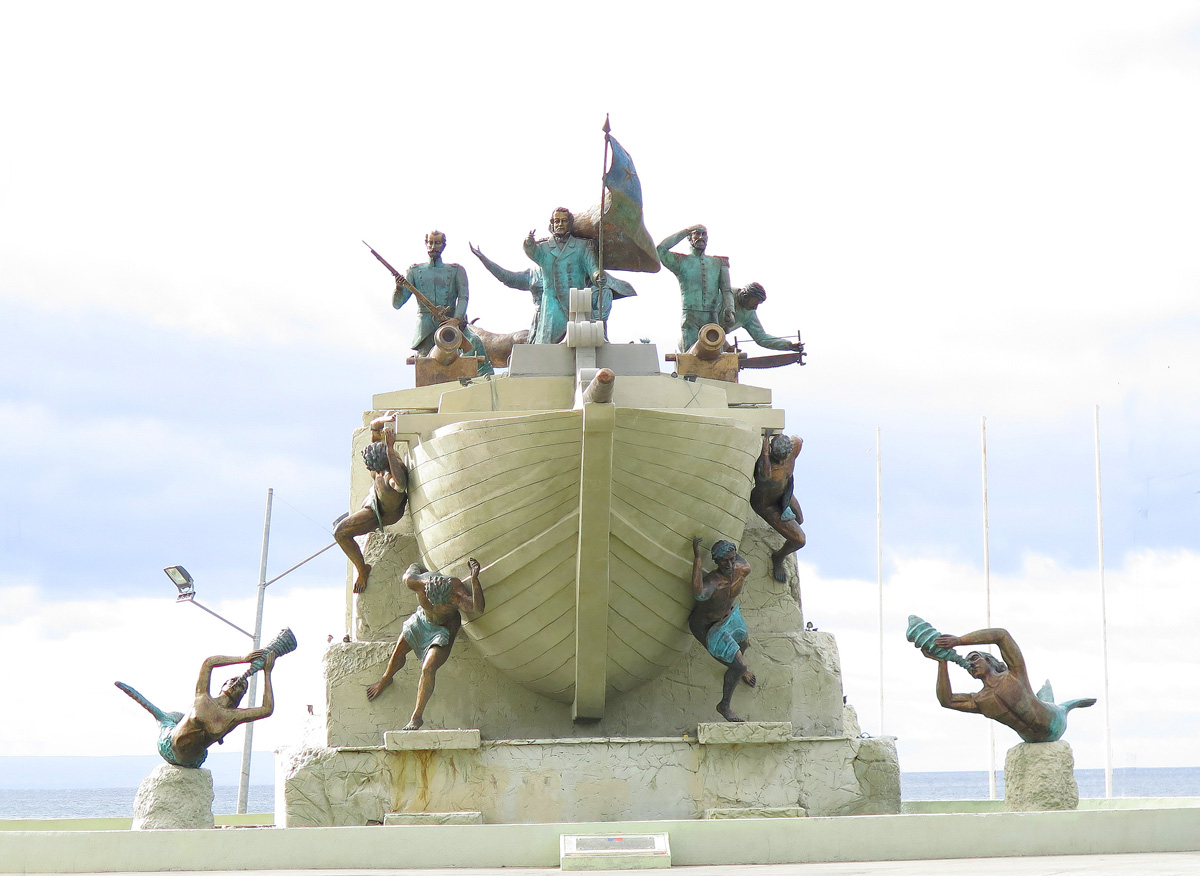 Punta Arenas, Monument to the schooner Ancud Which claimed the Strait for Chile