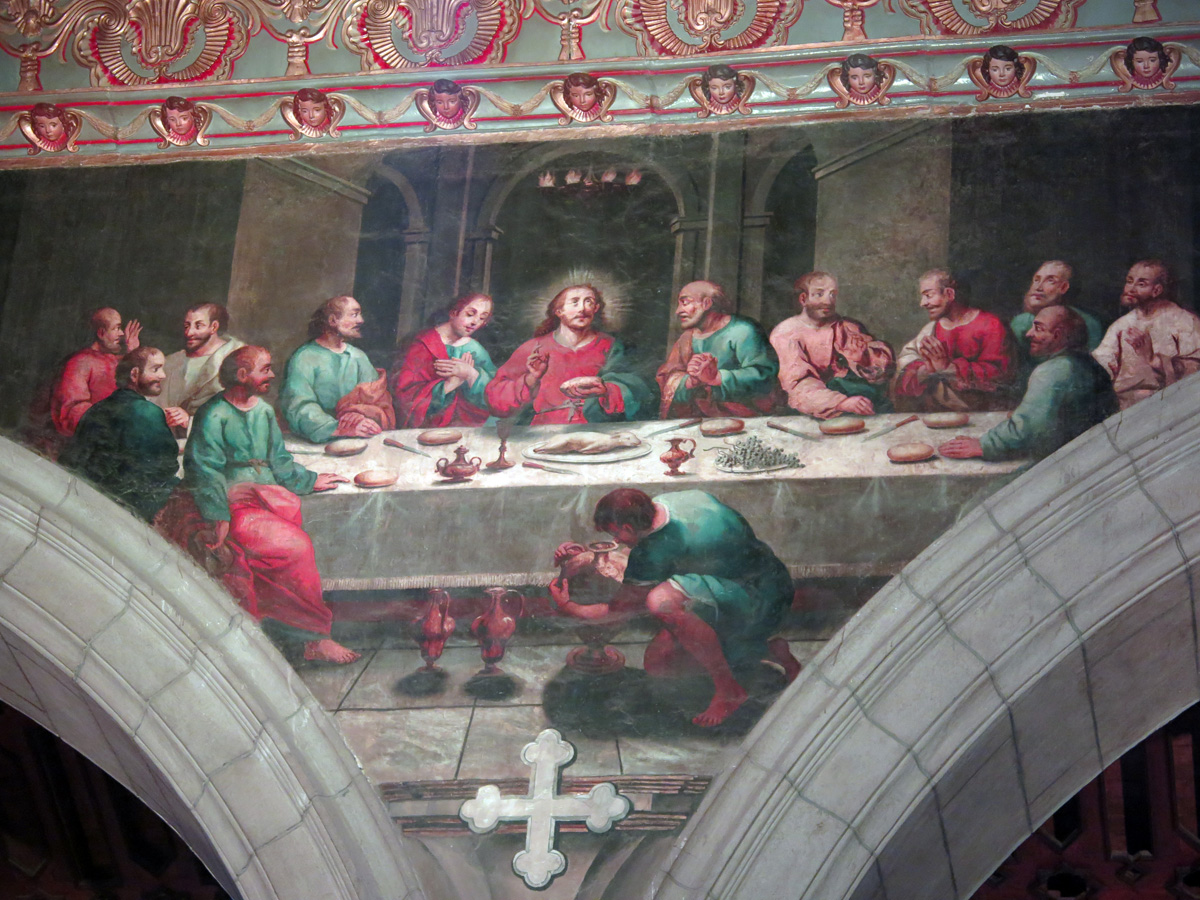 Plaza Grande, Cathedral Last Supper: Supposedly with local foodstuffs