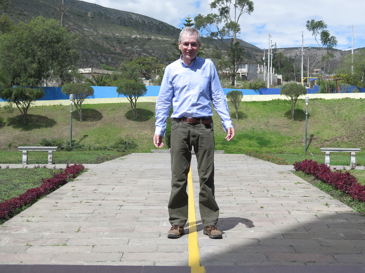 The Equator, Mitad del Mundo Scotsman on the nominal equator line