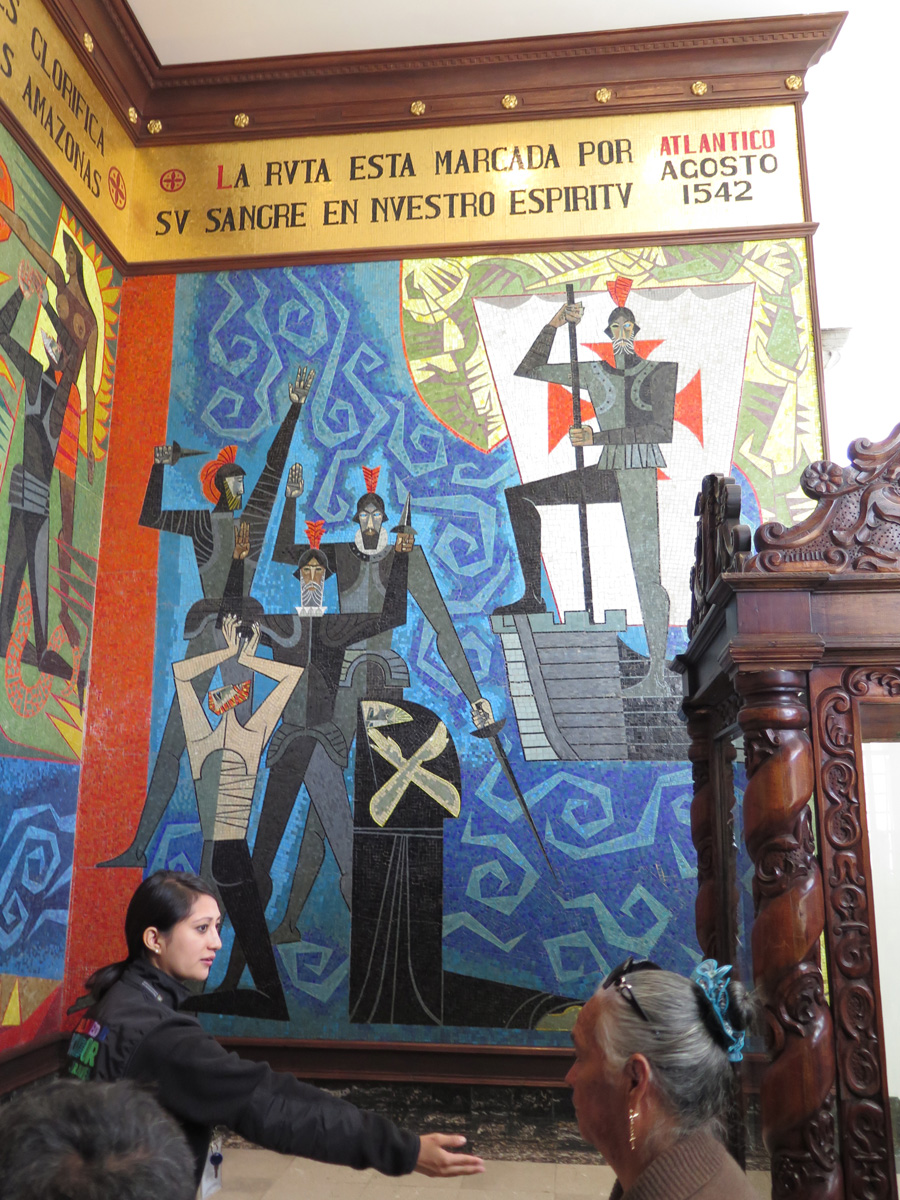 Presidential Palace tour, Mural: Spanish Discovery of the Amazon