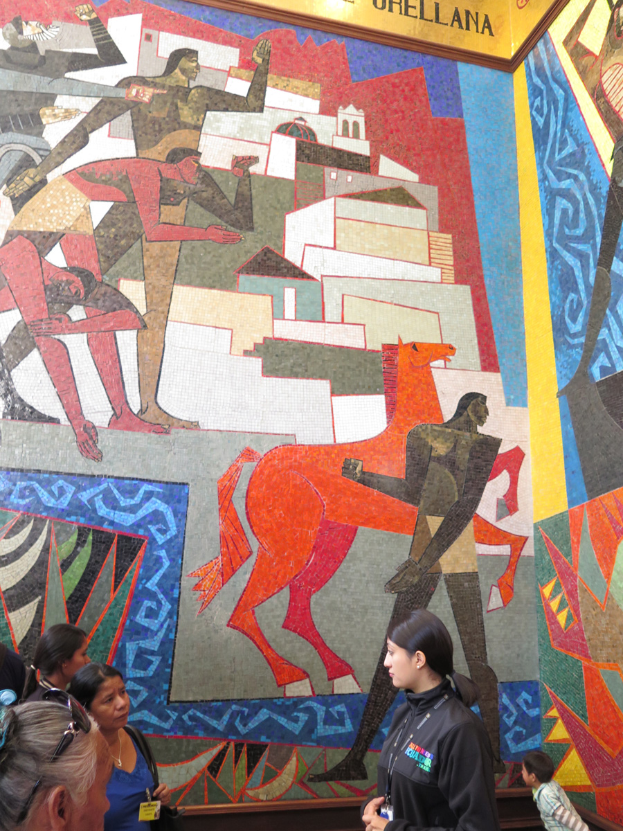 Presidential Palace tour, Mural: Spanish Discovery of the Amazon