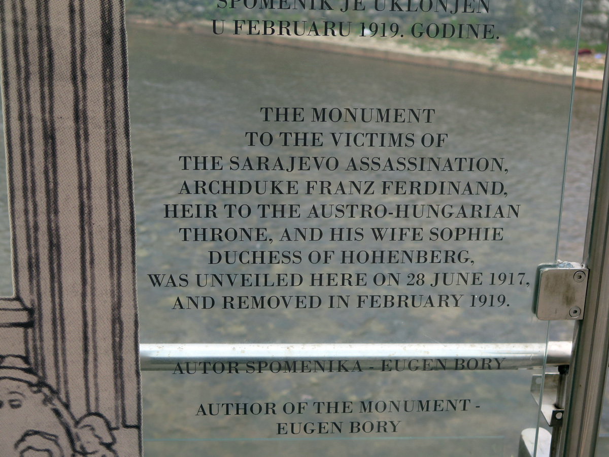 Franz Ferdinand Assassination, Memorial detail