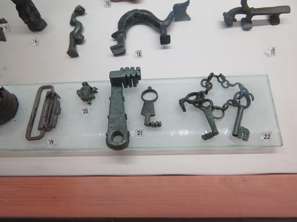 Split Archaeological Museum, Roman era keys + lock