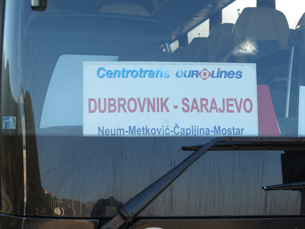 Dubrovnik, Eurolines to Sarajevo