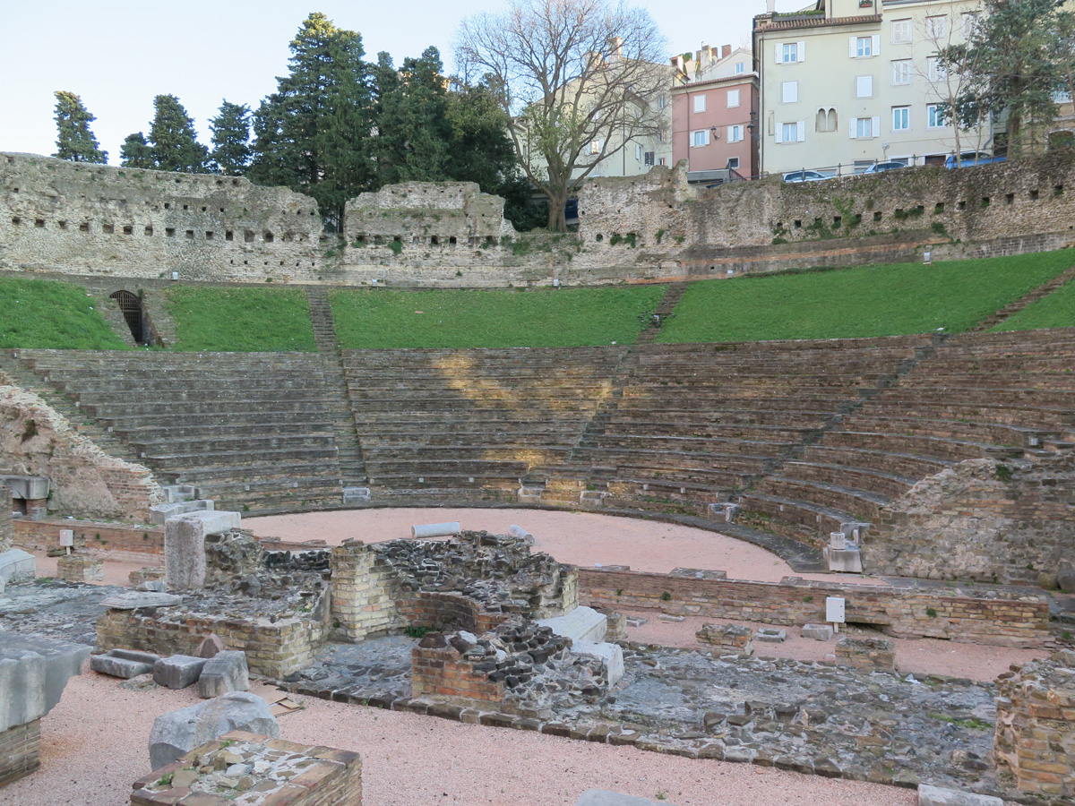Trieste, Roman Theater (restored brick seating)
