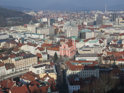 Ljubljana view from Castle, Slovenia 2015