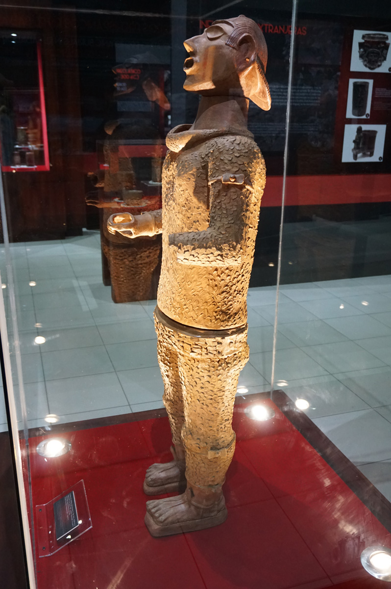 Anthropological Museum, Ceramic statue of Xipe Totec, god of regeneration Post Classic (900-1250AD)
