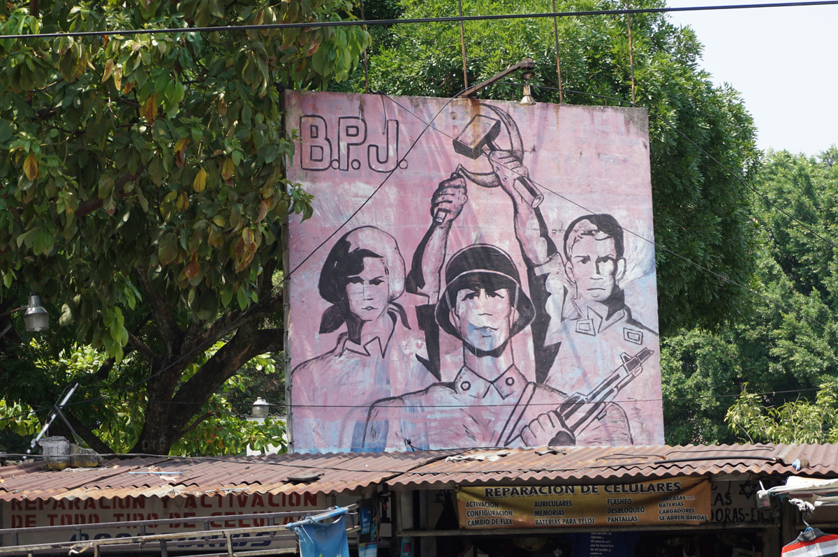 San Salvador, Odd political poster