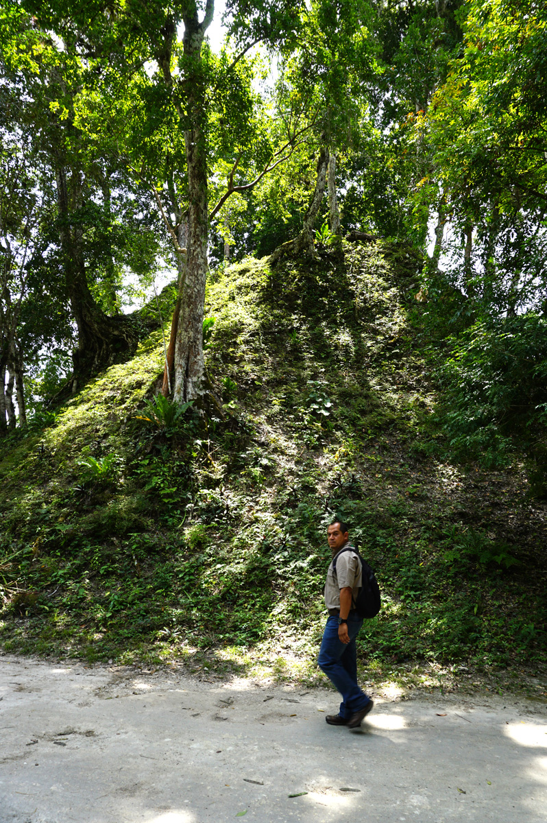 Tikal, Exiting past another mysterious mound...