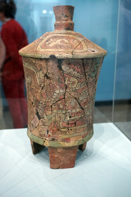 Teotihuacan-style vase, 200-550AD, Archaeological & Ethnological Museum, Guatemala 2016