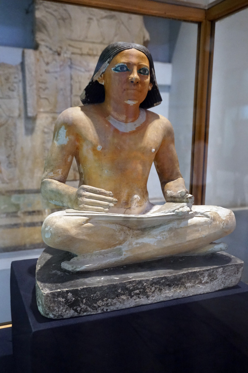 Egyptian Museum, Seated Scribe (~2400 BC)