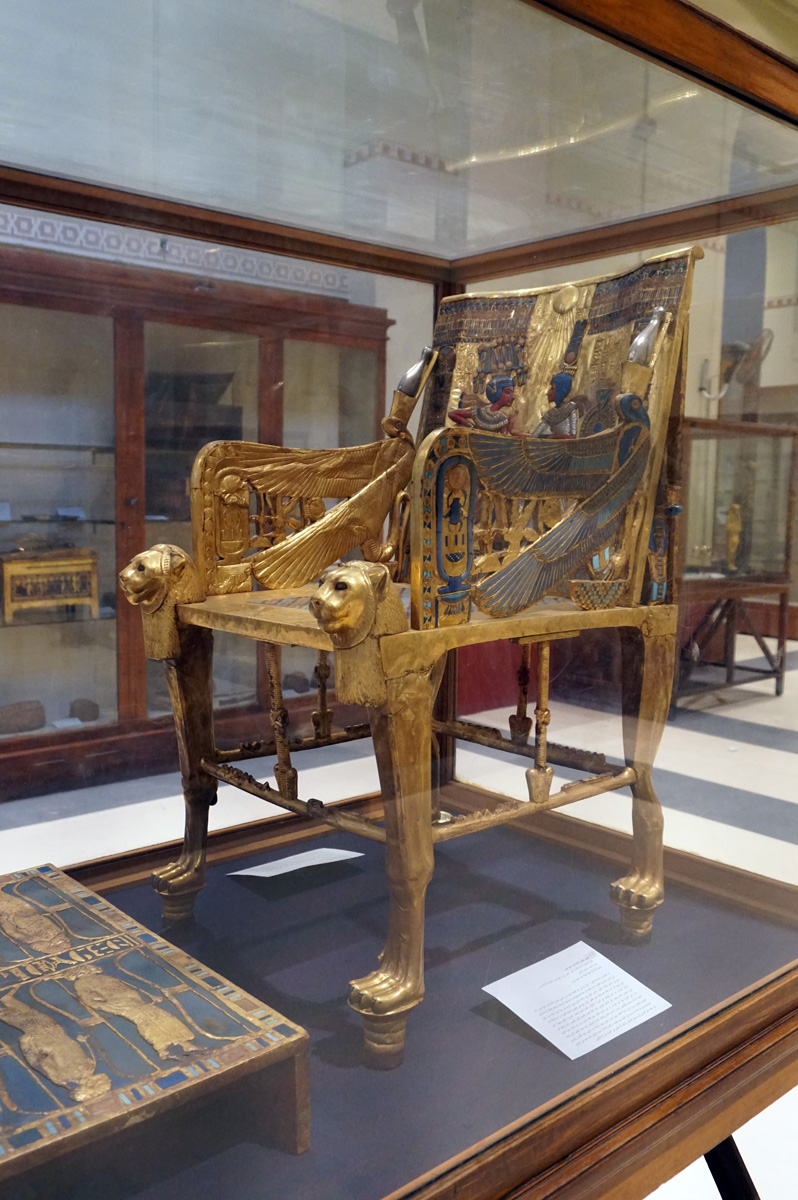 Egyptian Museum, Throne of Tutankhamun (~1330 BC)