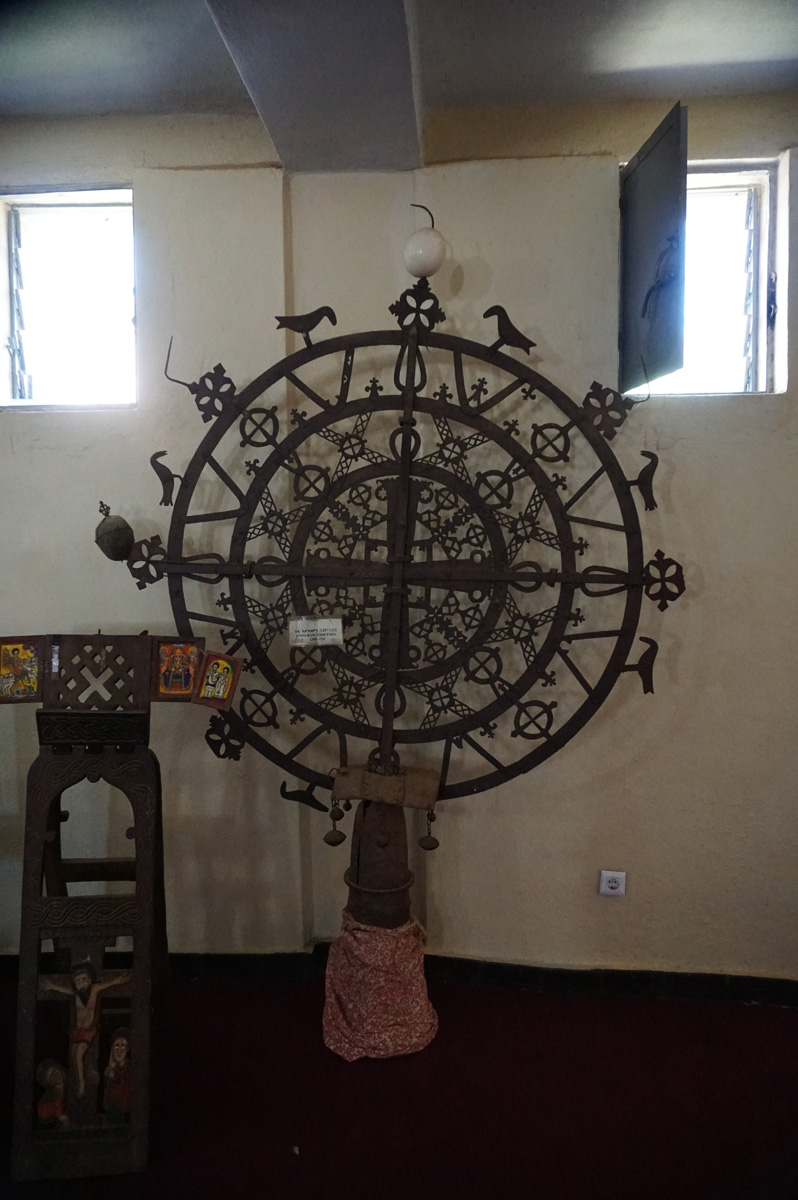 Ura Kidane Mehret church, Very ornate cross (14th c)