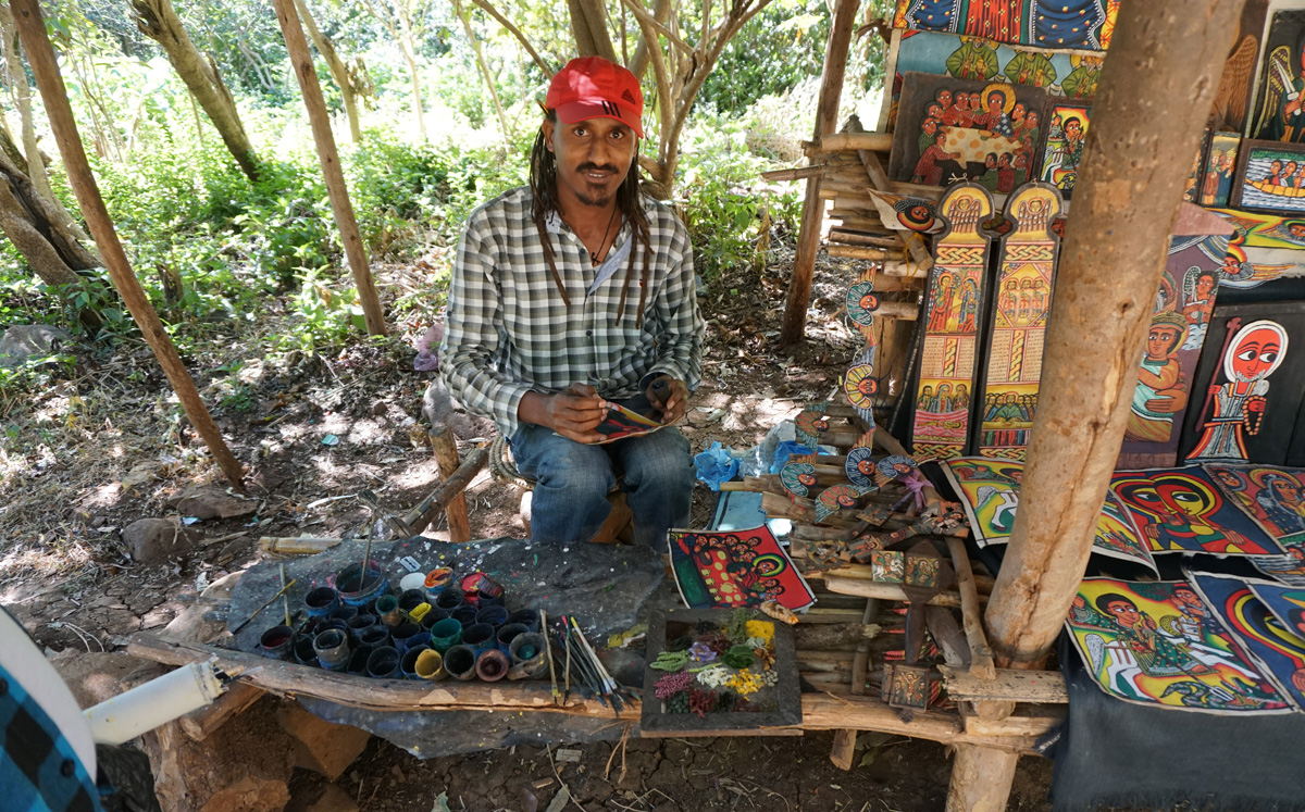 Ura Kidane Mehret church, Local Artist: I bought one of his pictures.