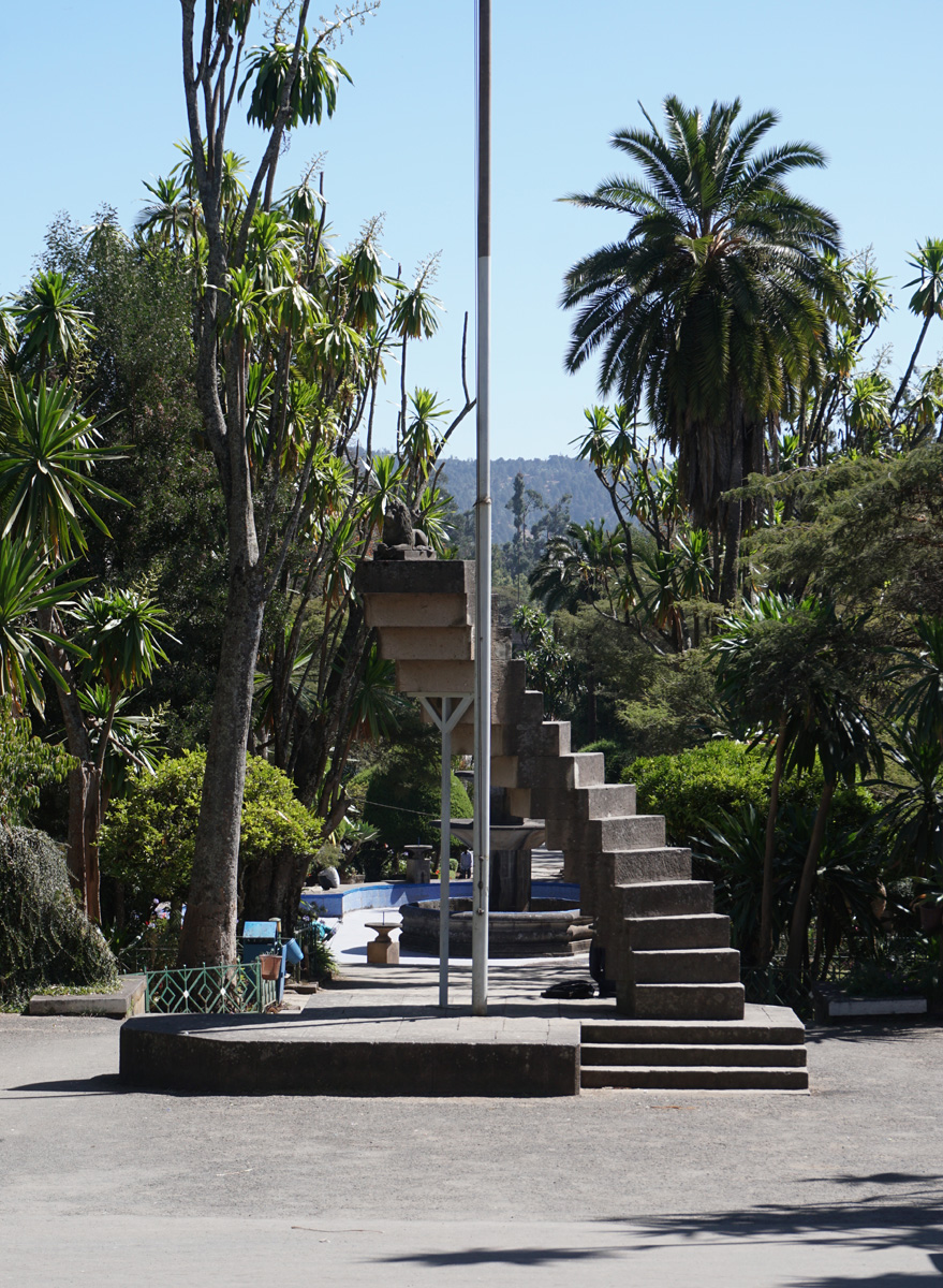 Ethnological Museum, Fascist anniversary stairway Later topped by an Ethiopian Lion!